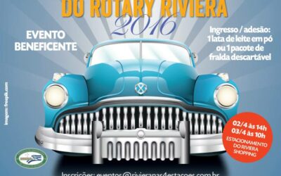 Evento beneficente de exposição de veículos do Rotary Riviera